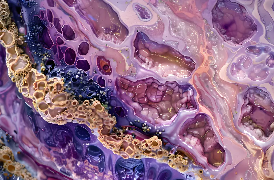 bubbles in the resin artwork